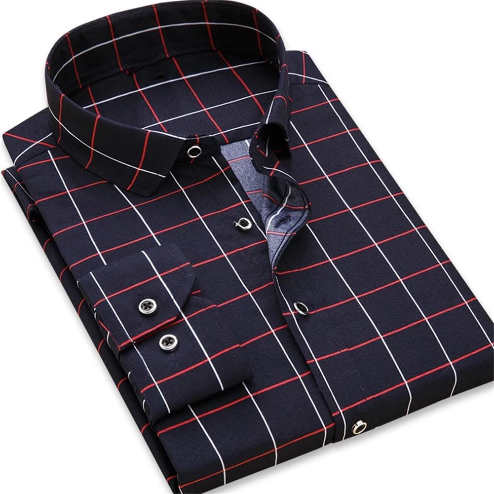 Camisa de manga larga para hombre Primavera Verano Slim Fit Camisas de vestir Ropa masculina