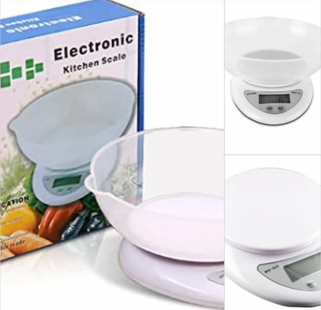 Balanza Digital Cocina Pesa de 1-5kg viene con bowl y Batería