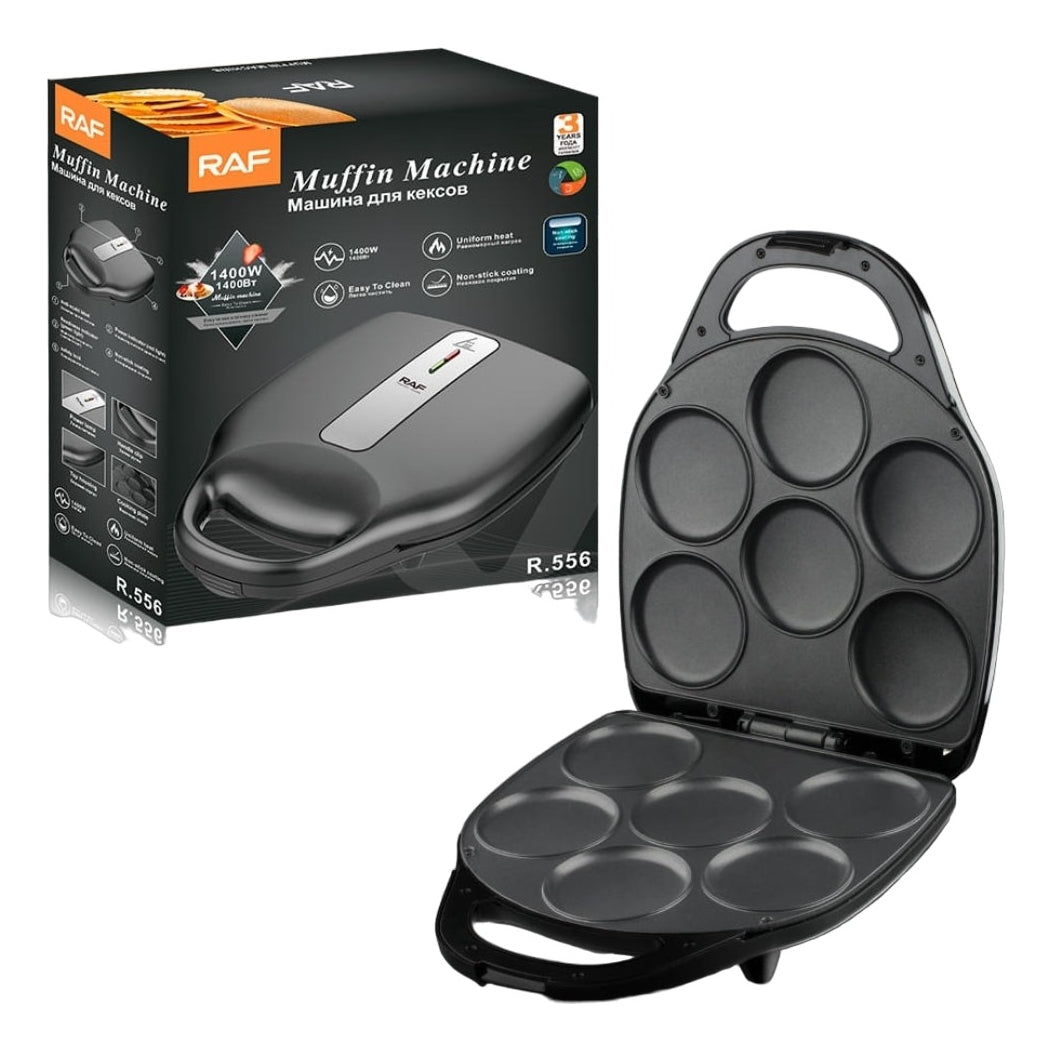 Máquina De Muffins Mini Panqueques Arepas Huevos Pasteles Color Negro
