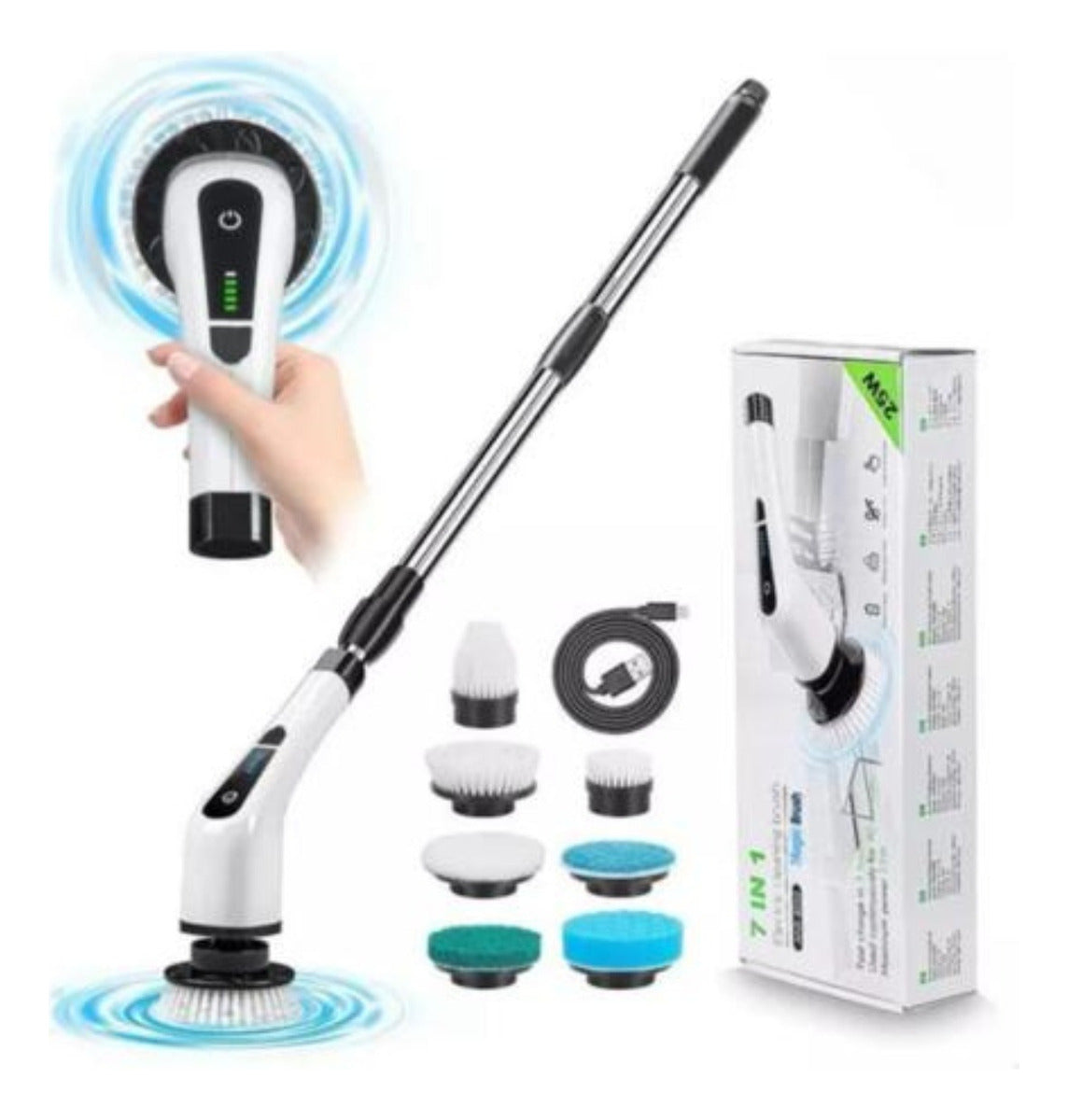 Cepillo De Limpieza Eléctrico, Inalámbrico, Baño Recargable