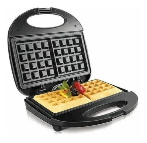 Maquina Waflera Wafleras Repostería Waflera Eléctrica Mini Color Negro