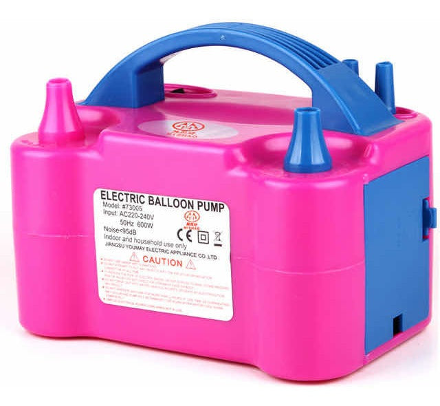 Electrónic baloon pump inflador eléctrico globos doble boquilla maquina para inflar globos infla bombas fiestas inflador de globo 2 inyectores