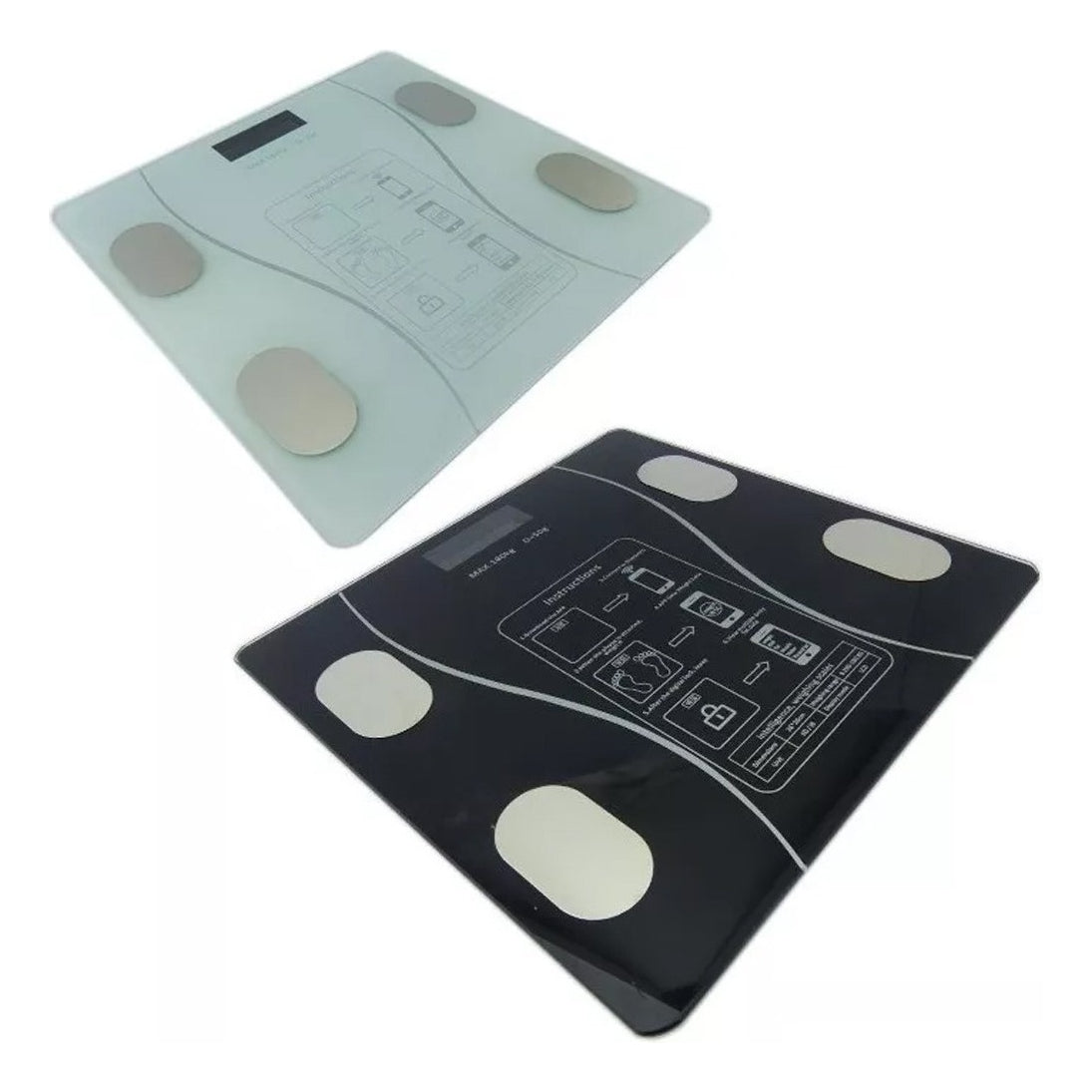 Pesa Balanza Digital De Baño Inteligente Bluetooth App Color Negro