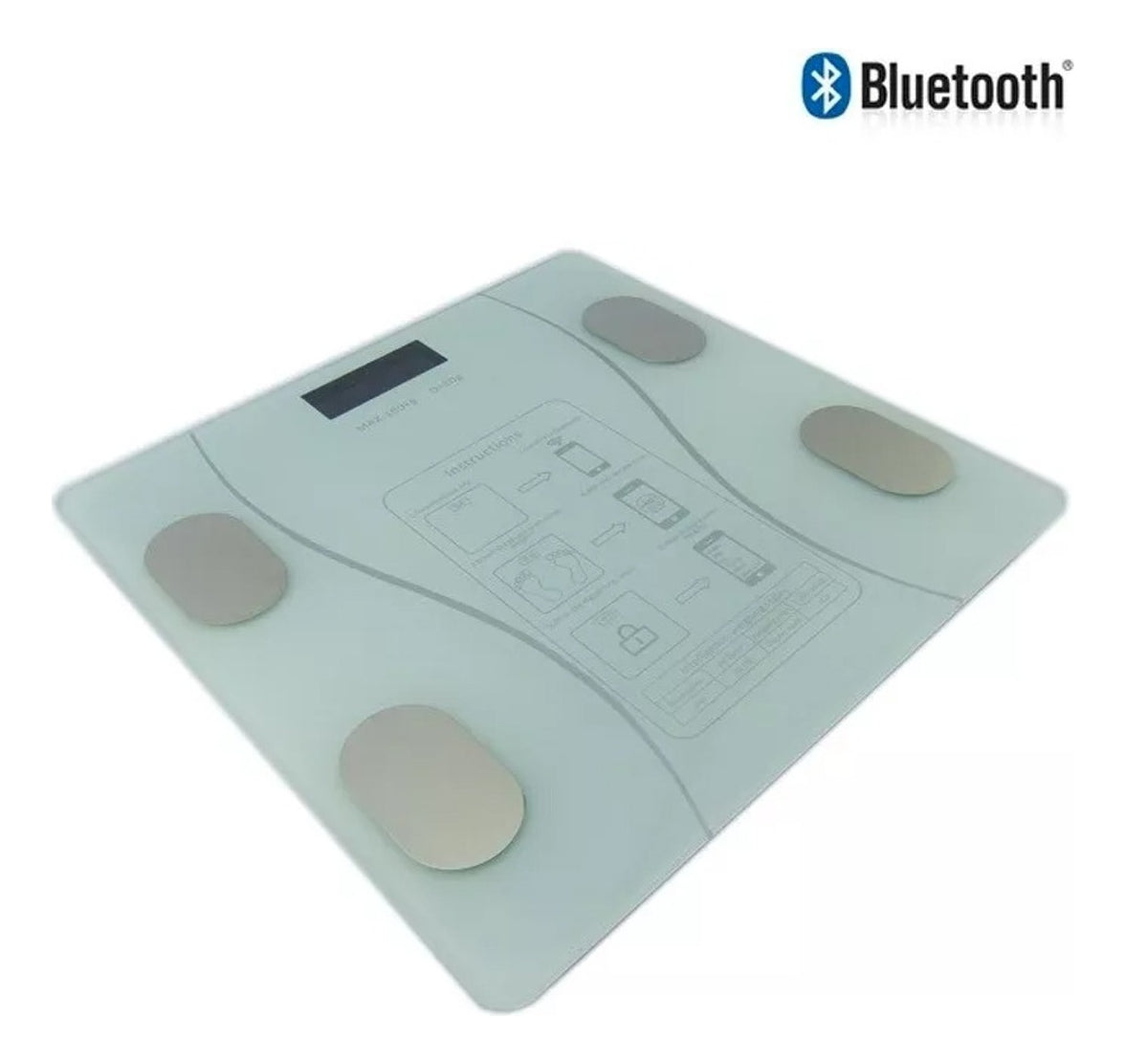 Pesa Balanza Digital De Baño Inteligente Bluetooth App Color Negro