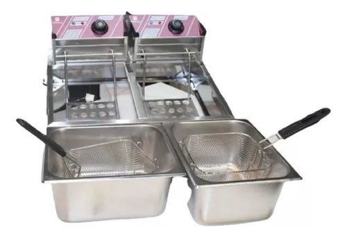 Freidora Electrica Doble 12litros 2500w Potencia Hoffmans