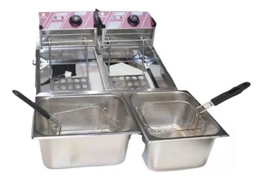 Freidora Electrica Doble 12litros 2500w Potencia Hoffmans