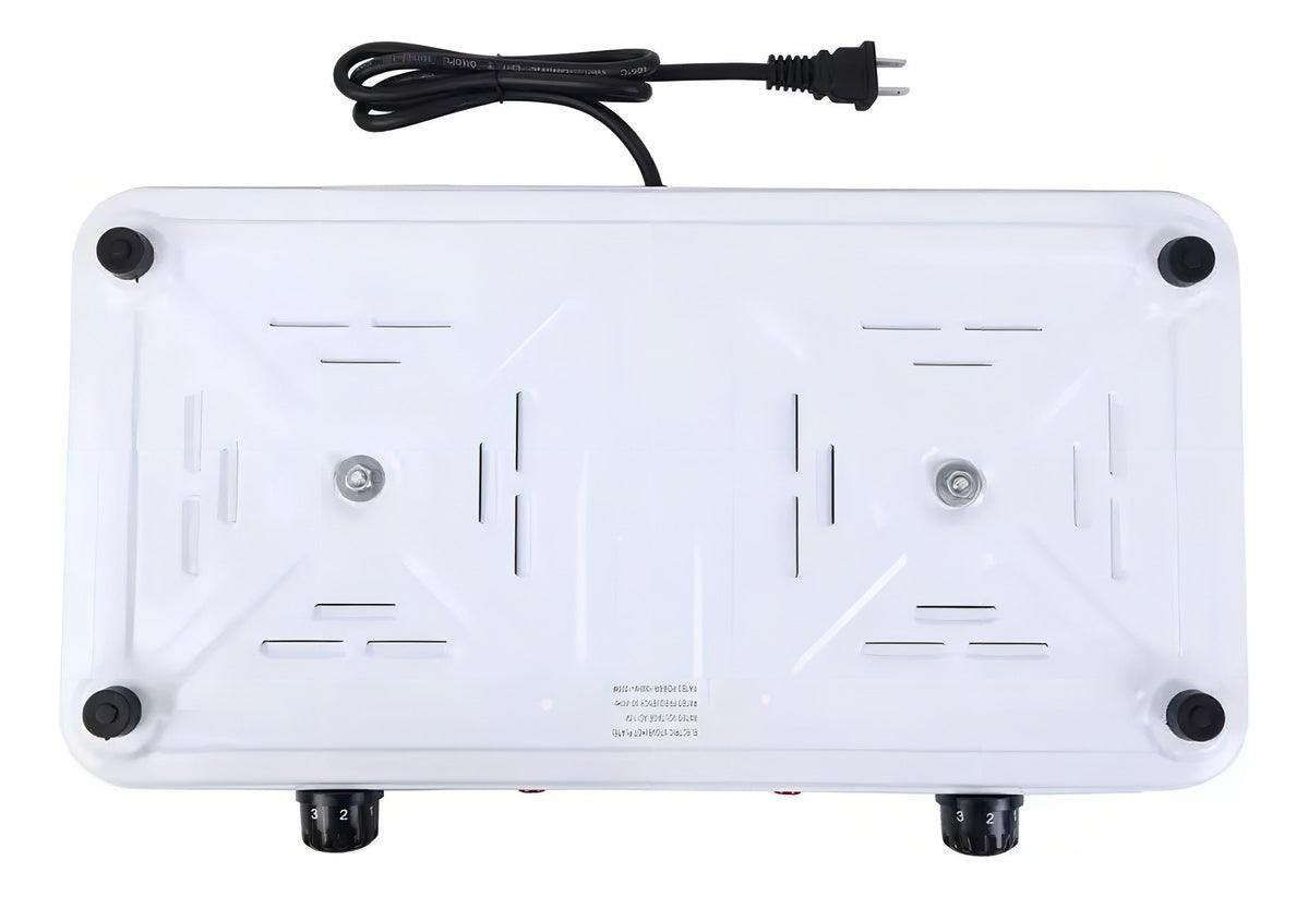 Encimera con alimentación eléctrica - Hot Plate JX-200A 220V color blanco - 2 hornallas