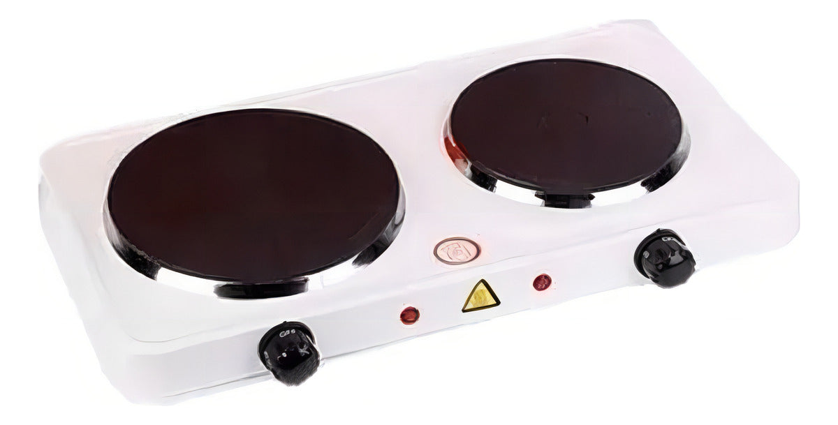 Encimera con alimentación eléctrica - Hot Plate JX-200A 220V color blanco - 2 hornallas