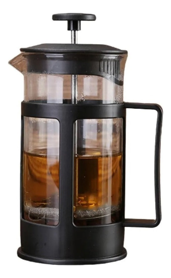 Prensa Francesa 600 Ml Filtro Vidrio Café Color Negro