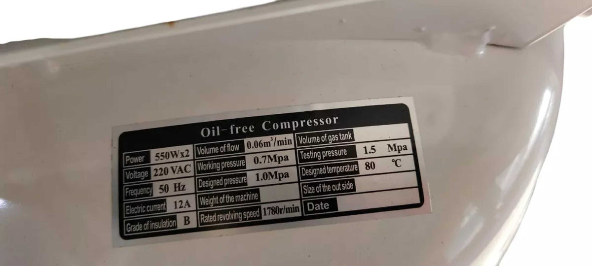 Compresor Silencioso De 50litros Libre De Aceite (xkp)