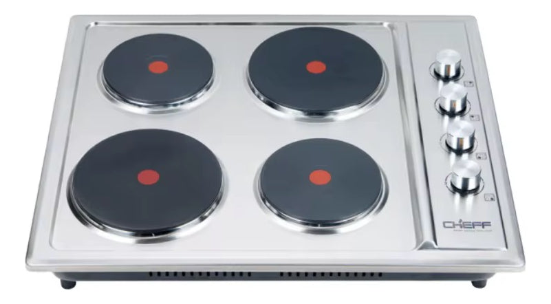 Encimera Electrica 4 Platos Acero Inoxidable 220v