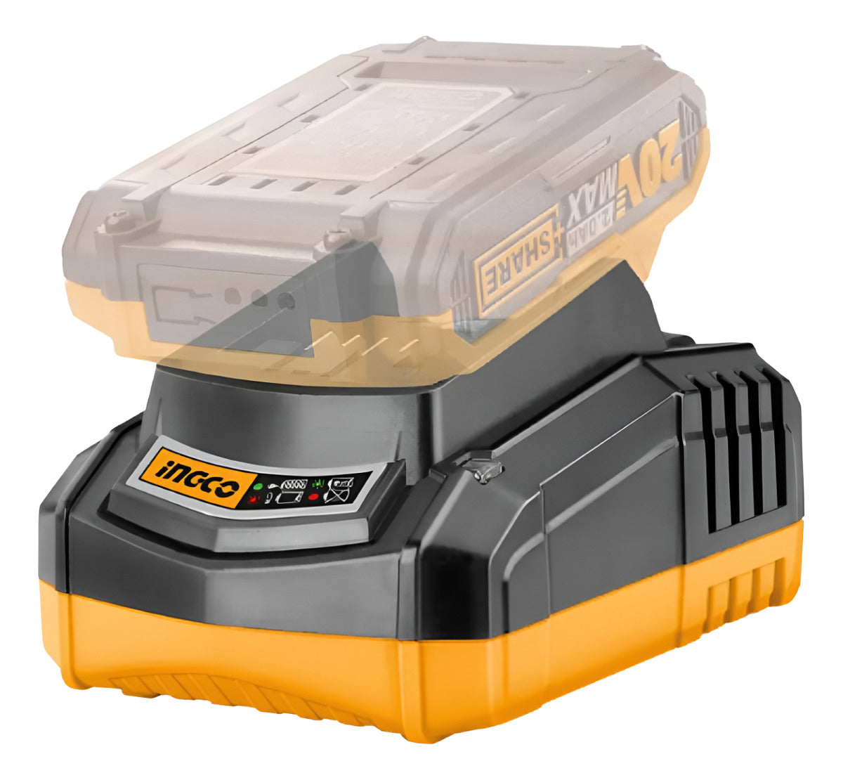 Cargador Rápido De Batería Inteligente 20v 2.0ah Ingco
