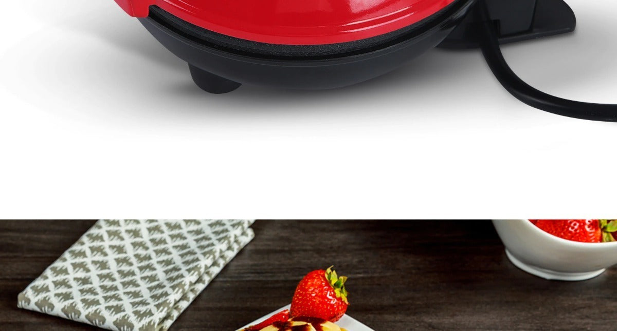 Mini Wafflera Eléctrica Antiadherente Portatil Redonda