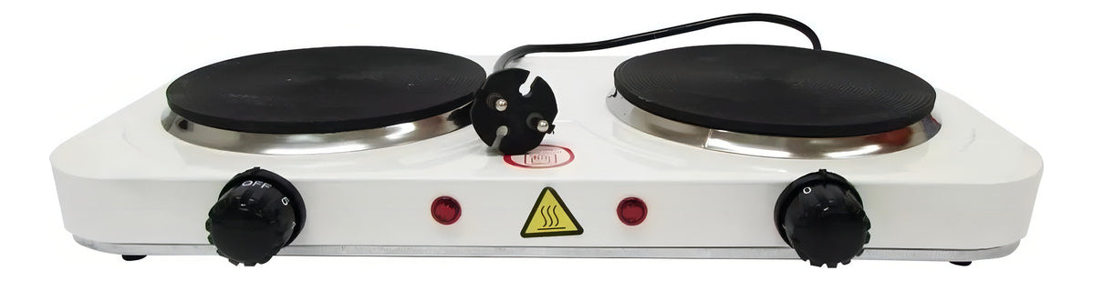 Encimera con alimentación eléctrica - Hot Plate JX-200A 220V color blanco - 2 hornallas