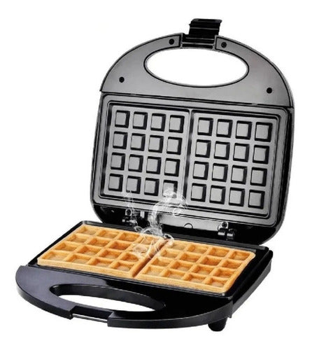 Maquina Waflera Wafleras Repostería Waflera Eléctrica Mini Color Negro