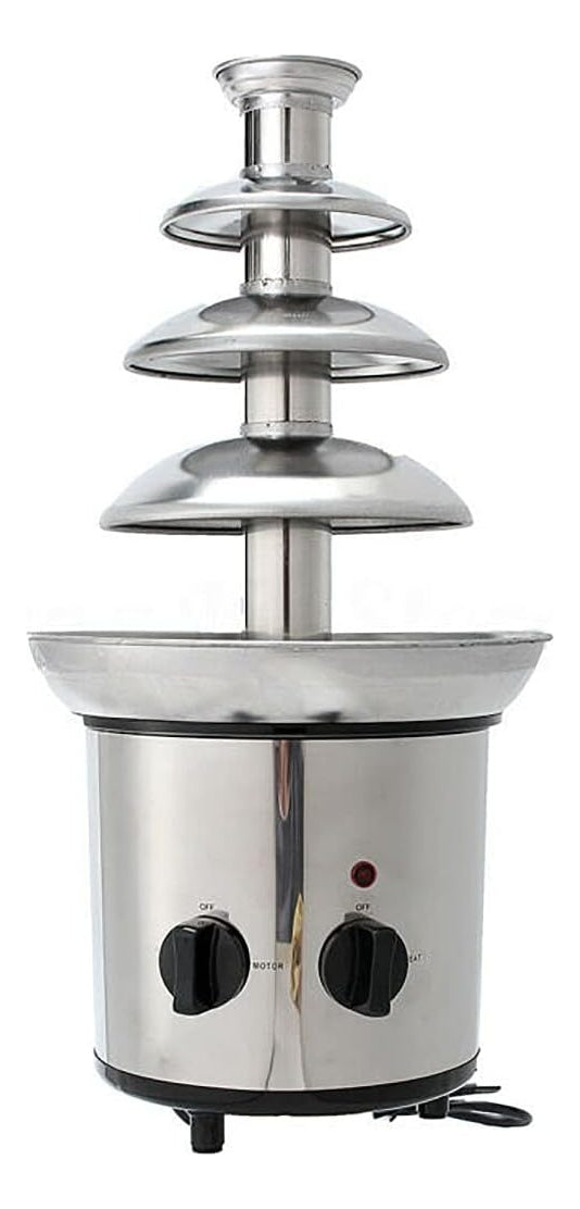 Cascada Fuente Chocolate Fondue 4 Niveles Acero Inoxidable Color Plateado