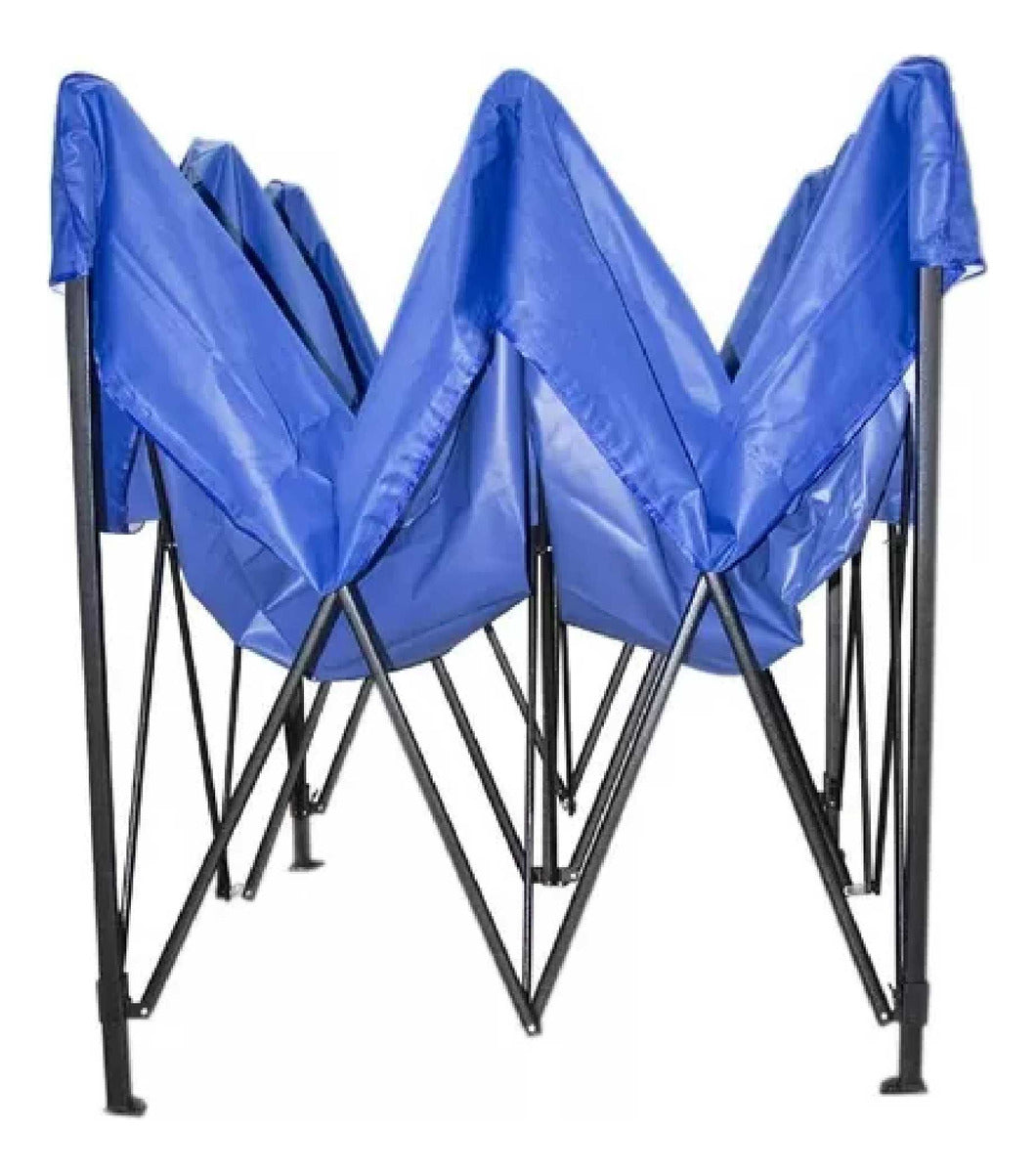 Toldo Araña Plegable 3x3 Fierro  Lona Azul