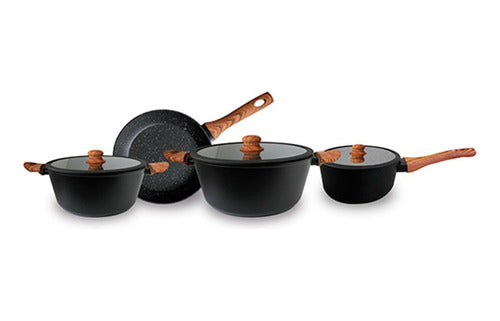 Set De Ollas Antiadherente Granito Marca Keep 7 Pcs