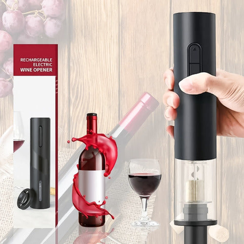 Sacacorcho Eléctrico Descorchador De Vinos Abridor A Pilas