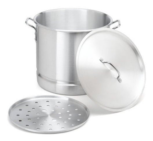 Imusa Usa  Olla De Aluminio Para Tamal Y Vaporera De 32...