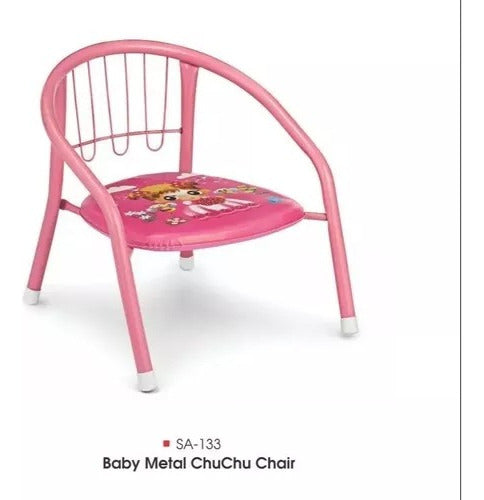 Silla Niños Niñas Metálicas Varios Colores Y Diseño