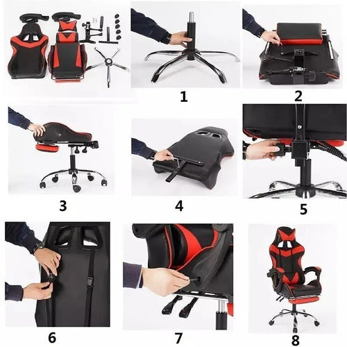 Silla Gamer Stratos Sillas Gamers Con Reposapies