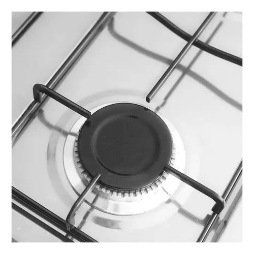 Cocina A Gas Encimera 4 Platos 4 Quemadores Portátil Hogar Color Negro