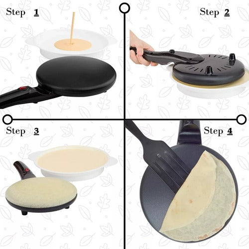 Panquequera Eléctrica Antiadherente Maquina Crepe Multiusos