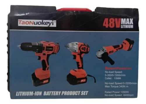 Kit 3 En 1 Galletero De 4  Atornillador Y Llave Impacto
