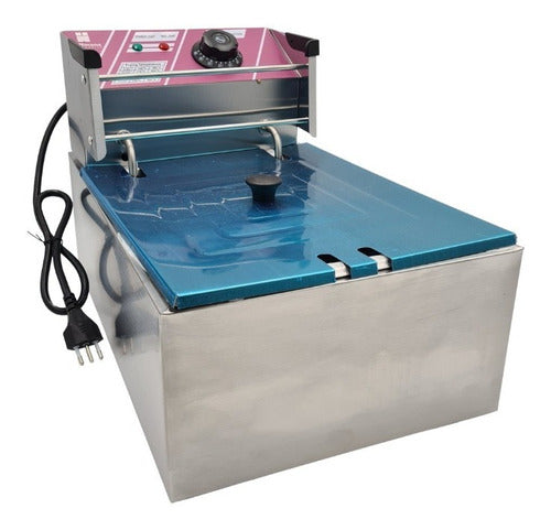 Freidora Eléctrica De Aceite Hoffmans Hm-88-1 Acero Inoxi.