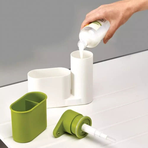 Dispensador Jabón Líquido Lavalozas Lavaplatos Porta Esponja
