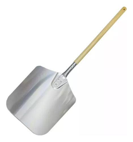 Pala Para Pizza De Aluminio Con Mango De Madera