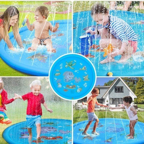 Piscina Aspersor Pvc 170cms Diámetro Juego Agua Infantil Pvc