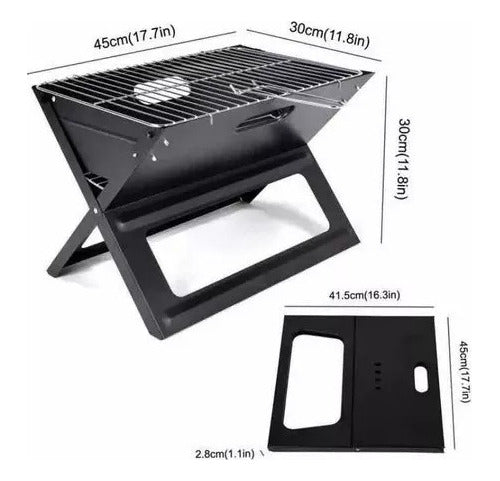 Parrillera Plegable De Carbón Portátil Para Asados
