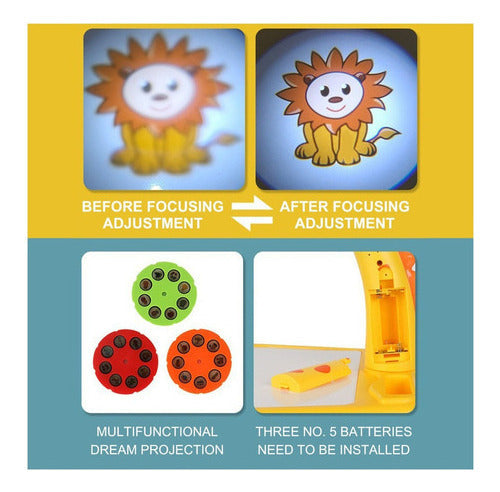 Lazhu Mesa Proyector De Diseño Infantil De Jirafa [u