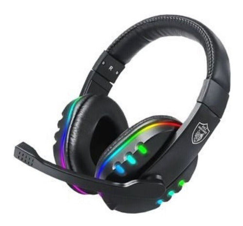 Diadema P4/xb/ns/nsl Series Gamer Microfono Videojuegos Gm18 Color Negro
