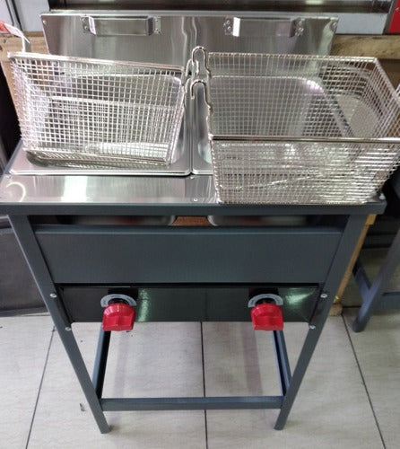 Freidora Gas 2 Depósitos /s.o.s.cocina