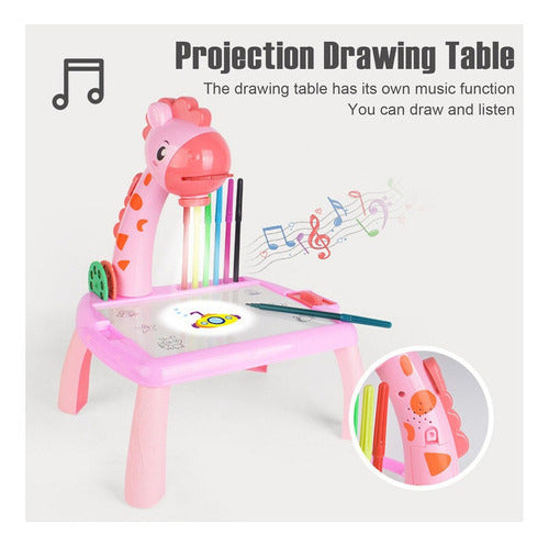 Lazhu Mesa Proyector De Diseño Infantil De Jirafa [u