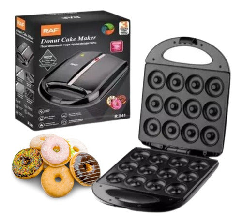 Maquina Mini Donas Sokany 12 Unidades Color Negro