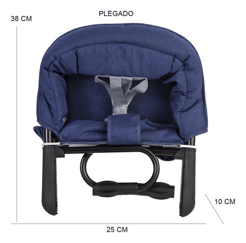 Silla De Comer Eat & Bear Gris Sujeción De Mesa Portable