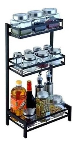 Organizador Cocina Especiero Rack 3 Niveles Especias Metal