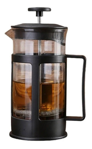 Prensa Francesa 350ml Filtro Vidrio Café Color Negro