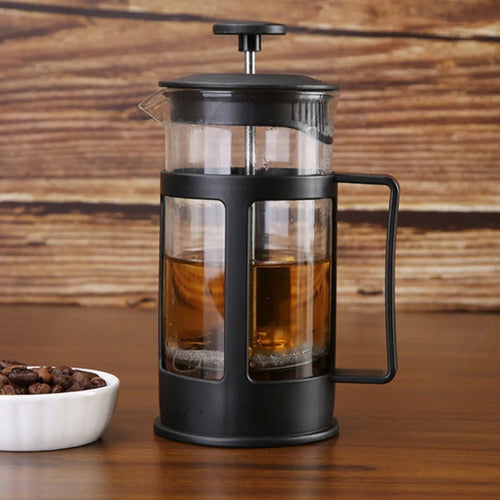 Prensa Francesa 350ml Filtro Vidrio Café Color Negro