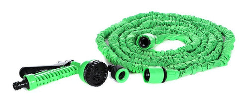 Manguera Expandible Flexible 22.5 Metros Con Aspersor Jardin Color Verde