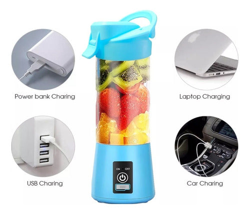 Termo Licuadora Portátil Recargable Batidos Vaso Juguera