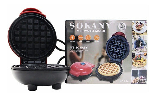 Mini Wafflera Sokany Eléctrica Para Repostería O Comidas