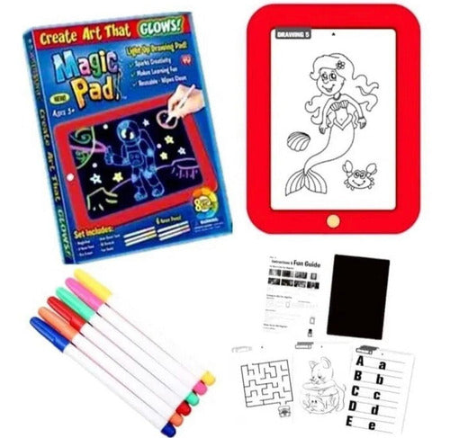 Pizarra Mágica Deluxe Pad Led Niños - Fluorescente