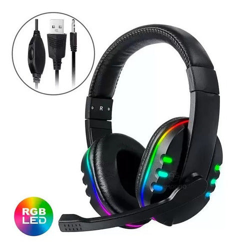Diadema P4/xb/ns/nsl Series Gamer Microfono Videojuegos Gm18 Color Negro