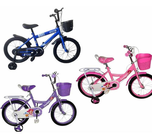 Bicicleta Aro 12 Para Niñas Y Niños Con Canasto