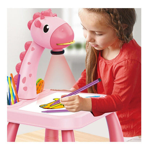 Lazhu Mesa Proyector De Diseño Infantil De Jirafa [u